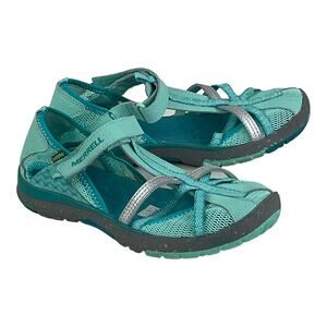 MERRELL Hydro Monarch Girls 6 M Turquoise Shoes Adjustable Straps Sandals